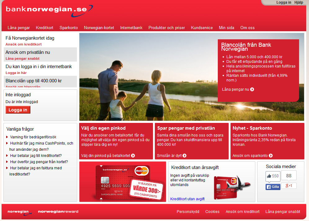 Bank Norwegian lån ränta