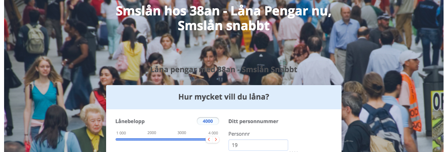 38:an Kredit för de som söker ett mindre lån med betalningsanmärkningar!