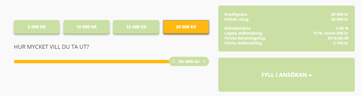 Flexkontot - kredit upp till 20 000 kr snabbt och enkelt!