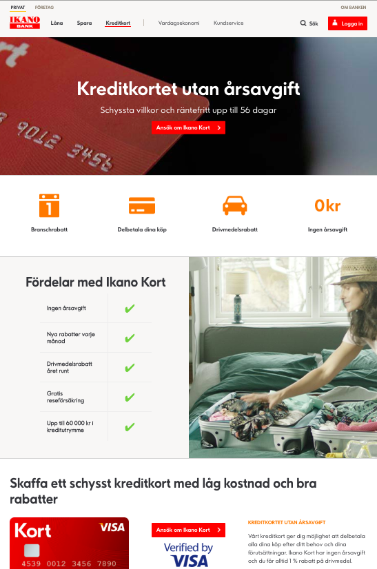 Ikano bank kreditkort visa är ett kreditkort som fungerar världen över!