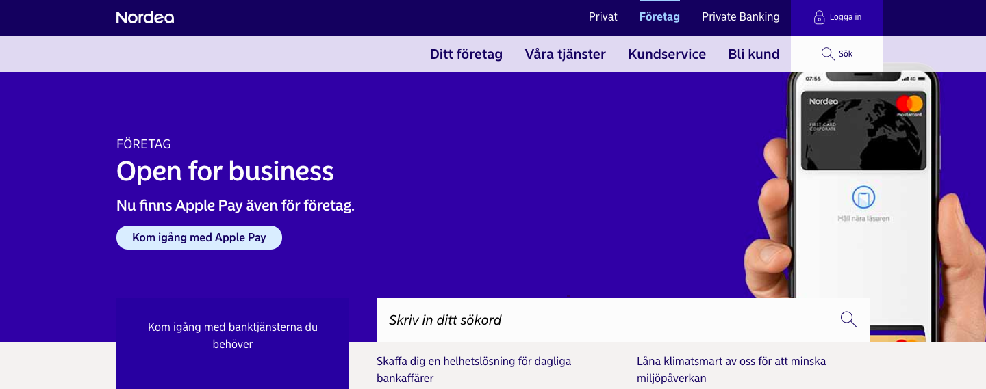 Nordea företagslån kontakt fungerar väl via telefon såväl som email!