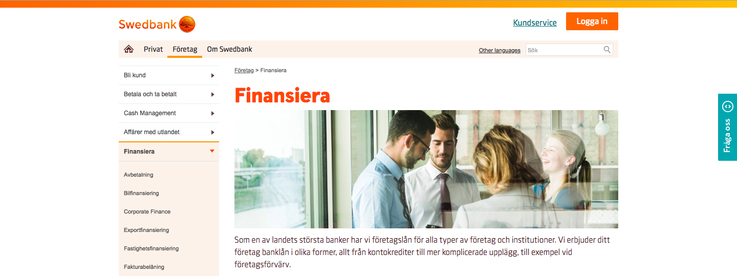 Swedbank företagslån kontakt via både telefon och online!