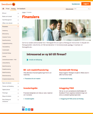 Vad har tidigare kunder gett Swedbank företagslån i omdöme?