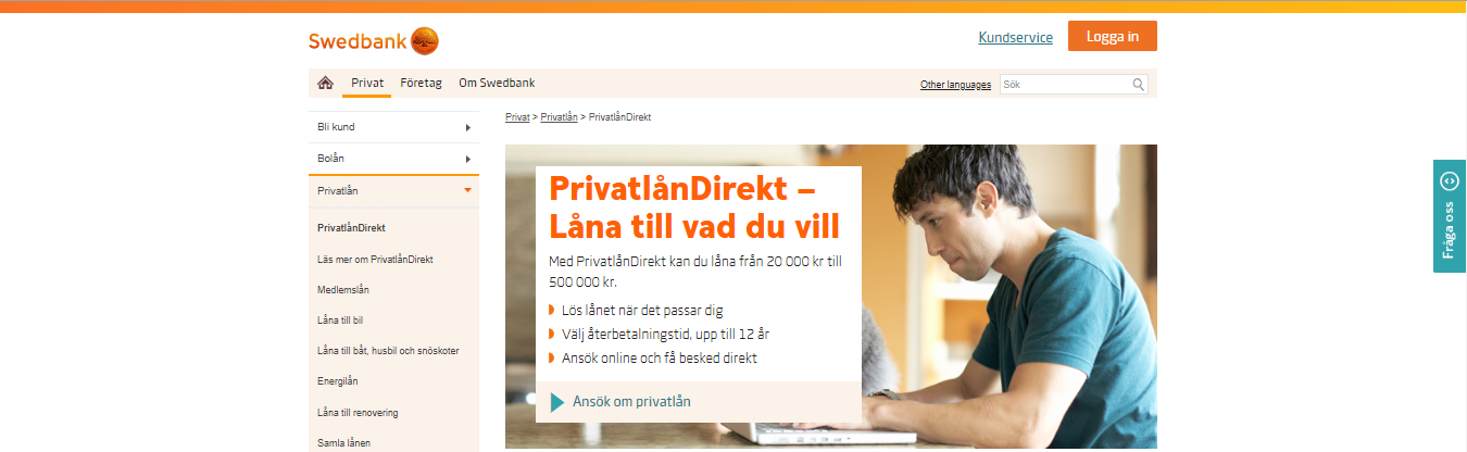 Swedbank privatlån hur snabbt får man sin utbetalning?