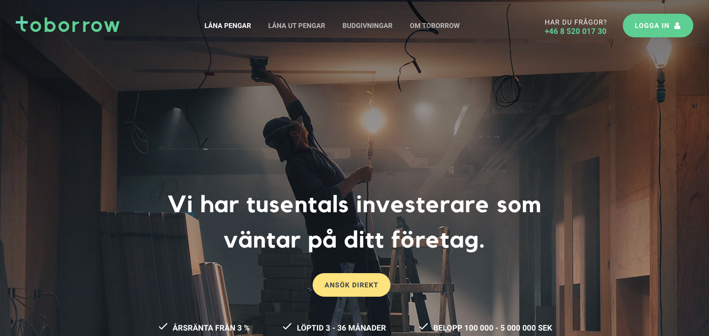 Använder Toborrow Företagslån UC vid sina kreditupplysningar?