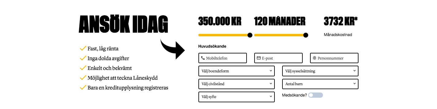 Brocc lån har låg ränta och möjlighet för dig som kund att kapa mellanhänderna!