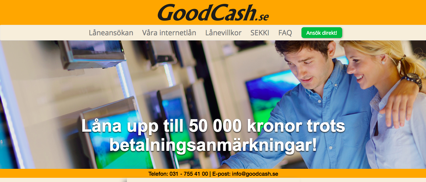 Goodcash ger lån även till människor med betalningsanmärkningar!