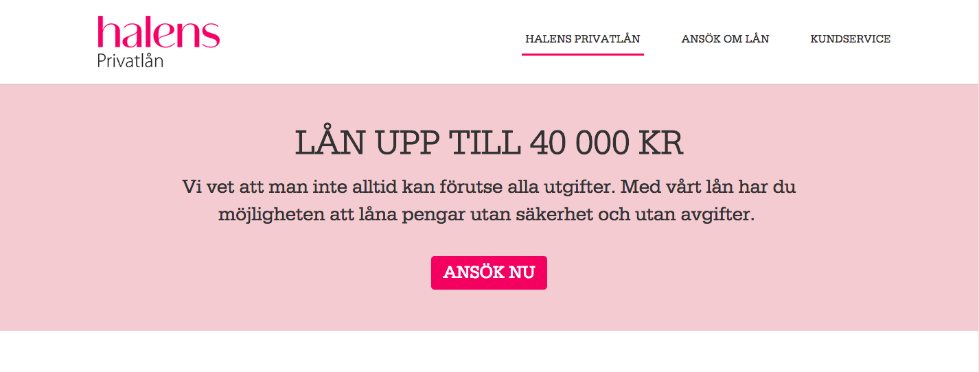 Kom enkelt i kontakt med Halens privatlån!