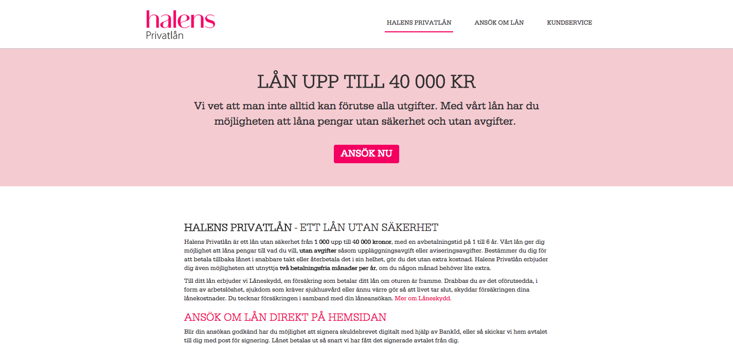 Tar Halens privatlån UC när de gör kreditupplysning?