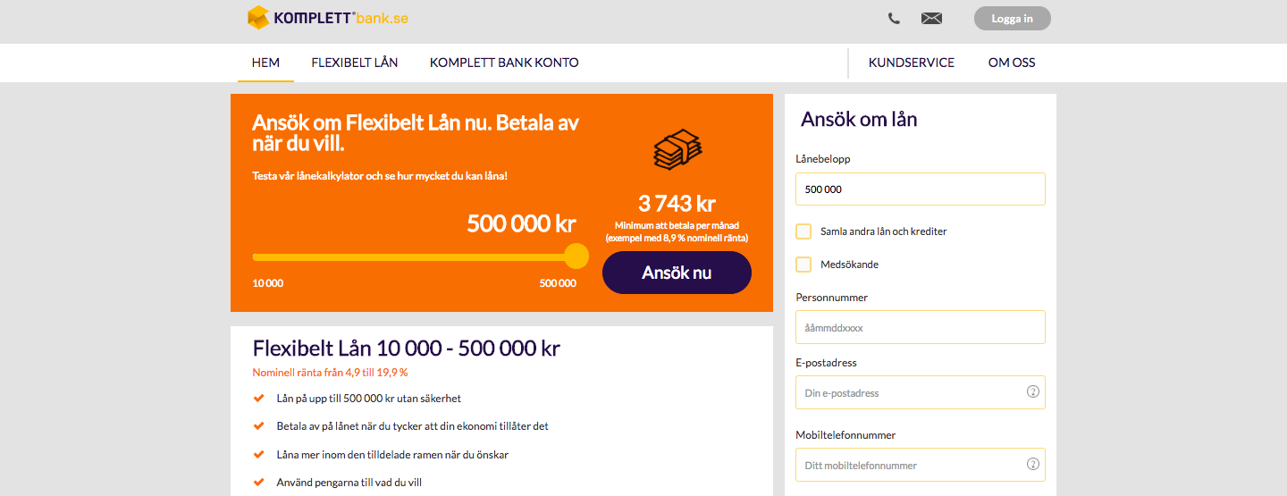 Använder Komplett Bank UC vid sina kreditupplysningar?