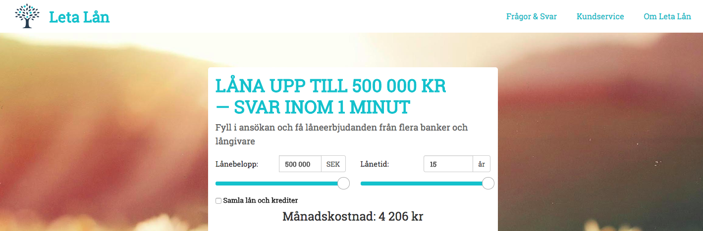 Vilka banker samarbetar Leta Lån tillsammans med?