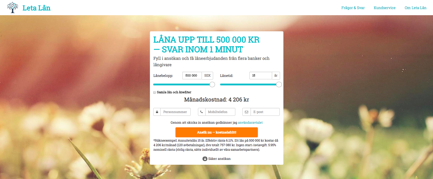 Använder Leta Lån UC vid sina kreditupplysningar?