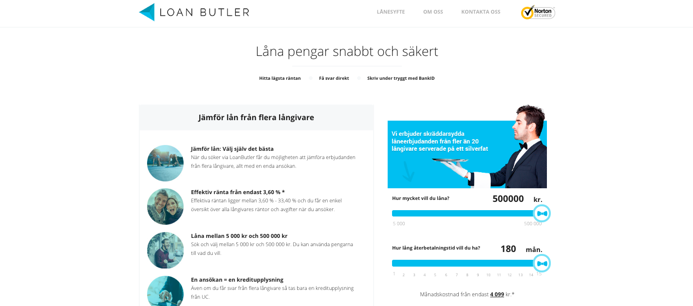 Är Loanbutler utan UC vid sina kreditupplysningar?