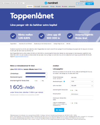 Nordnet bank är för dig som vill ha tillgång till en flexibel lånesumma och återbetalningstider!