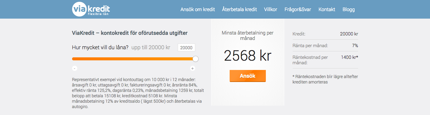 Hos Viakredit lån kan man skaffa en kontokredit för tillfällen som kräver en buffert!